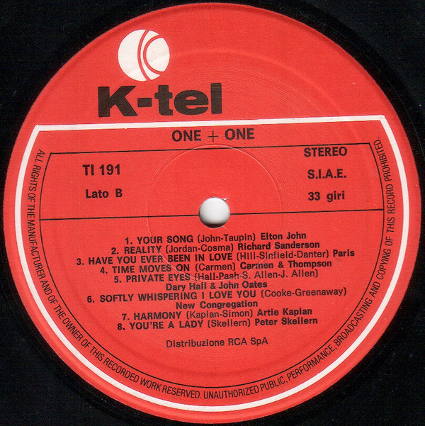Various - One + One - A Great Collection Of Love Songs | K-Tel (TI 191) - 4 Various - One + One - A Great Collection Of Love Songs | K-Tel (TI 191) - 4