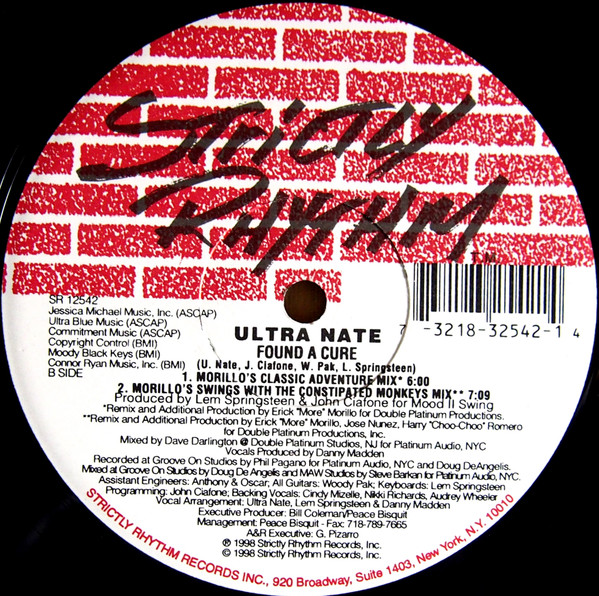 Ultra Naté - Found A Cure (Remixes) | Strictly Rhythm (SR 12542) - 2