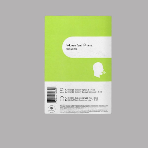 K-Klass Feat. Kinane - Talk 2 Me | Tommy Boy Silver Label (TB-2407-0)