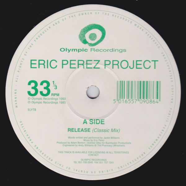 Eric Perez Project - Release | Olympic Recordings (ELYT8) - 2 Eric Perez Project - Release | Olympic Recordings (ELYT8) - 2