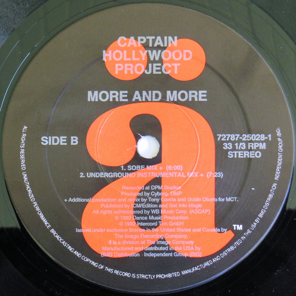 Captain Hollywood Project - More And More | ä (72787-25028-1) - 3