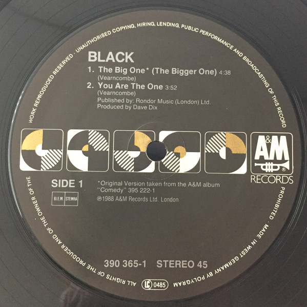 Black - The Big One | A&M Records (390 365-1) - 3 Black - The Big One | A&M Records (390 365-1) - 3