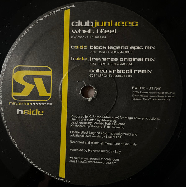 Club Junkees - What I Feel | Re»»Vox (RX-016) - 2 Club Junkees - What I Feel | Re»»Vox (RX-016) - 2