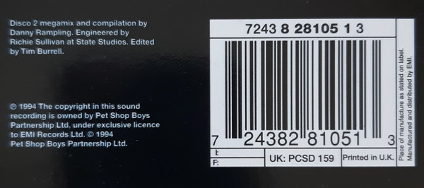 Pet Shop Boys - Disco 2 | Parlophone (PCSD 159) - 13
