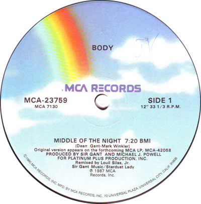 Body - Middle Of The Night | MCA Records (MCA-23759) - 2