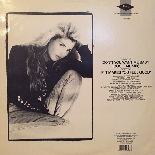 Mandy Smith - Don't You Want Me Baby | PWL Records (PWLT 37) - 2