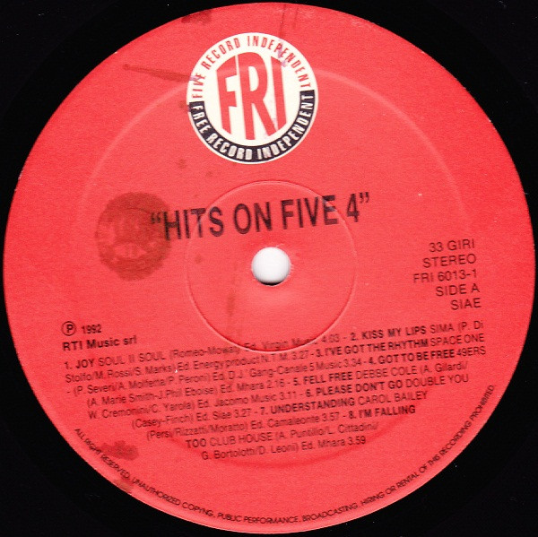 Various - Hits On Five 4 | Free Records Independent (FRI 6013-1) - 3