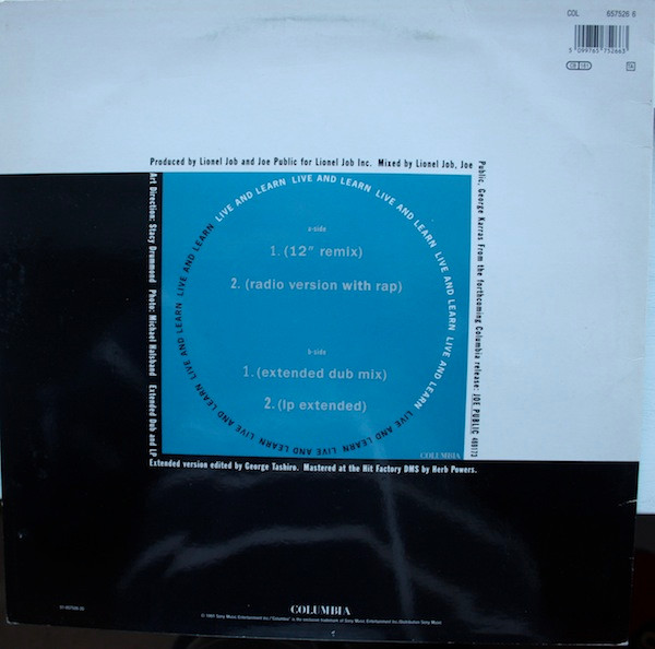 Joe Public - Live And Learn | Columbia (657526 6) - 2 Joe Public - Live And Learn | Columbia (657526 6) - 2