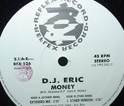DJ Eric - Money | Reflex Records (RFX 126) - main