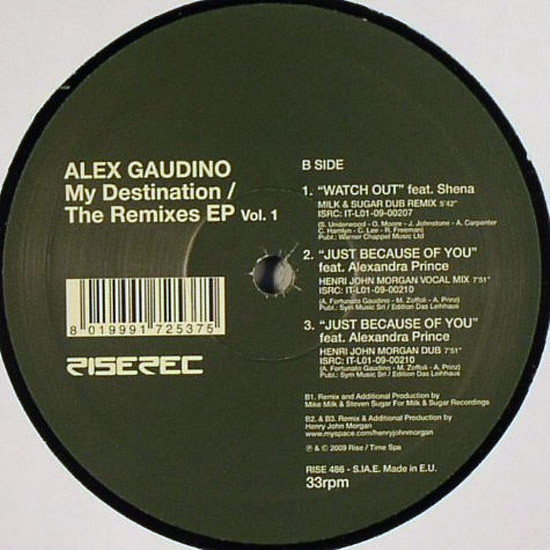 Alex Gaudino - My Destination / The Remixes EP Vol. 1 | Rise (RISE 486) - 2 Alex Gaudino - My Destination / The Remixes EP Vol. 1 | Rise (RISE 486) - 2