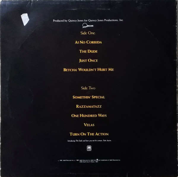 Quincy Jones - The Dude | A&M Records (AMLH 63721) - 2 Quincy Jones - The Dude | A&M Records (AMLH 63721) - 2