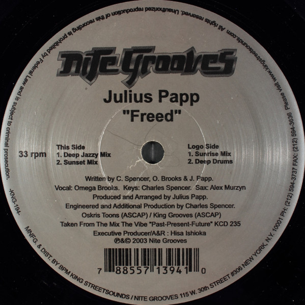 Julius Papp - Freed | Nite Grooves (KNG 194)