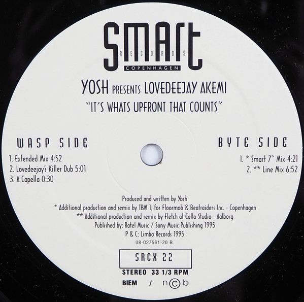 Yosh Presents Lovedeejay Akemi - It's Whats Upfront That Counts | Smart Records Copenhagen (SRCX 22)