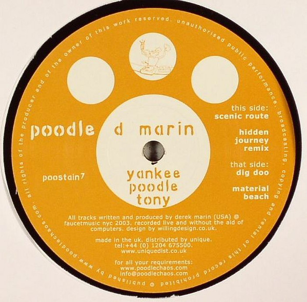 Derek Marin - Yankee Poodle Tony | Poodle Records (poostain 007) - main