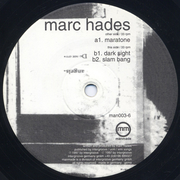 Marc Hades - Maratone | Manmade (man003-6)