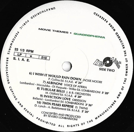 Quadrophenia - Movie Themes | Discomagic Records (LP 510) - 4 Quadrophenia - Movie Themes | Discomagic Records (LP 510) - 4
