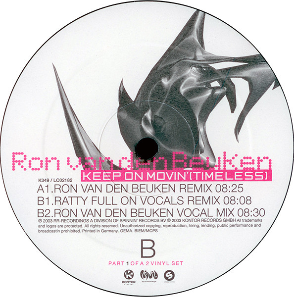 Ron Van Den Beuken - Keep On Movin' (Timeless) (Part 1) | Kontor Records (K349) - 4