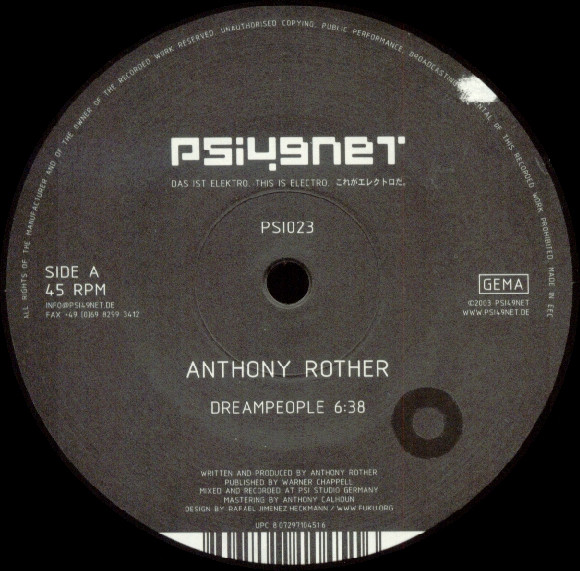 Anthony Rother - Dreampeople | Psi49net (PSI023) - 3