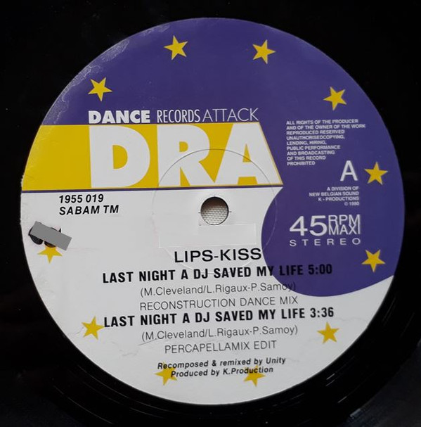 Lips-Kiss - Last Night A DJ Saved My Life | Dance Records Attack (1955 019) - 3 Lips-Kiss - Last Night A DJ Saved My Life | Dance Records Attack (1955 019) - 3