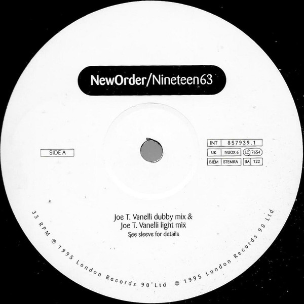 New Order - Nineteen63 | London Records (NUOX 6) - 3