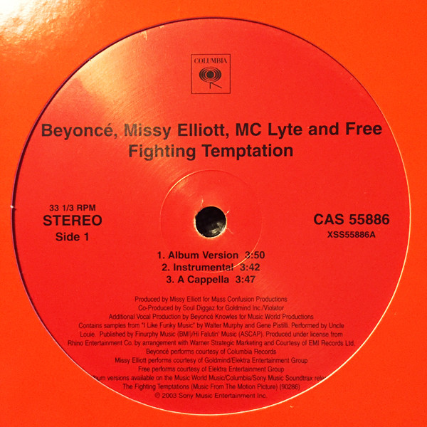 Beyoncé , Missy Elliott , MC Lyte And Free - Fighting Temptation / Summertime | Columbia (CAS 55886) - 2 Beyoncé , Missy Elliott , MC Lyte And Free - Fighting Temptation / Summertime | Columbia (CAS 55886) - 2