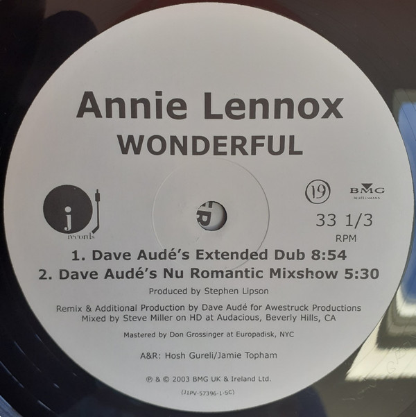 Annie Lennox - Wonderful | J Records (J1PV-57396-1) - 3 Annie Lennox - Wonderful | J Records (J1PV-57396-1) - 3