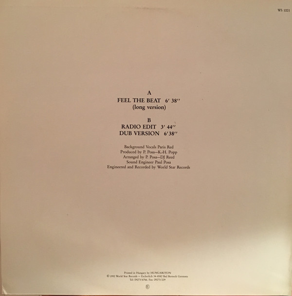 Rod-D - Feel The Beat | World Star Records (WS 1001) - 2 Rod-D - Feel The Beat | World Star Records (WS 1001) - 2