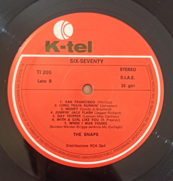The Snaps - Six-Seventy | K-Tel (TI 205) - 4 The Snaps - Six-Seventy | K-Tel (TI 205) - 4