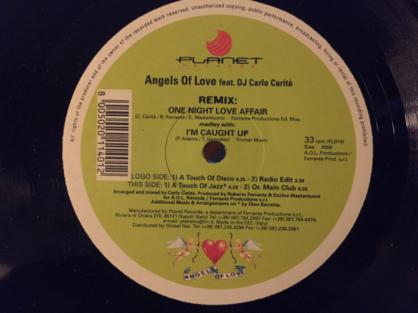 Angels Of Love - One Night Love Affair (Medley With I'm Caught Up) | Planet Records (PL 014)