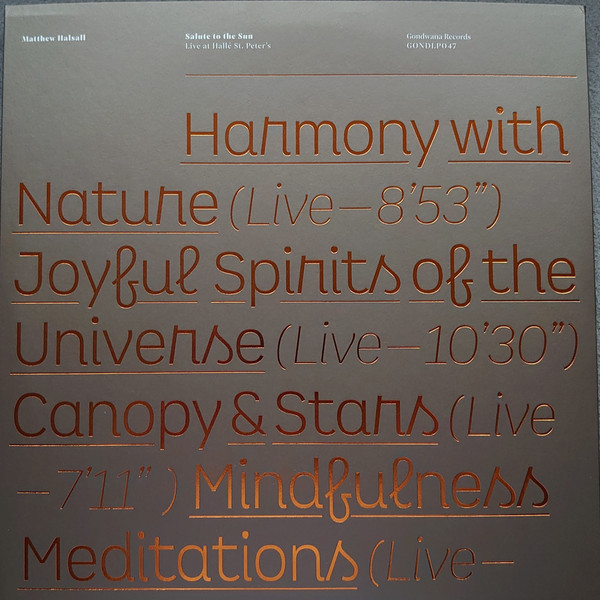 Salute To The Sun (Live At Hallé St. Peter's)