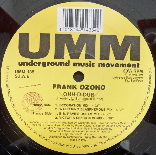 Frank Ozono - Ohh-D-Dub | UMM (UMM 135) - main