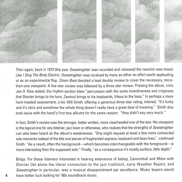 Weather Report - Sweetnighter | Columbia (485102 2) - 8