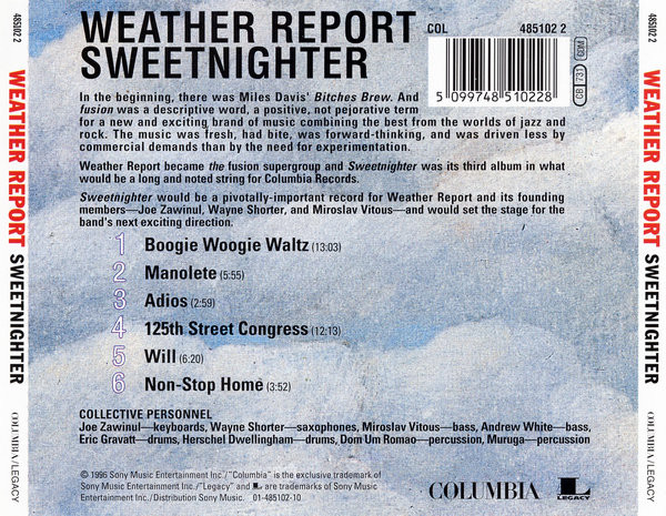 Weather Report - Sweetnighter | Columbia (485102 2) - 2