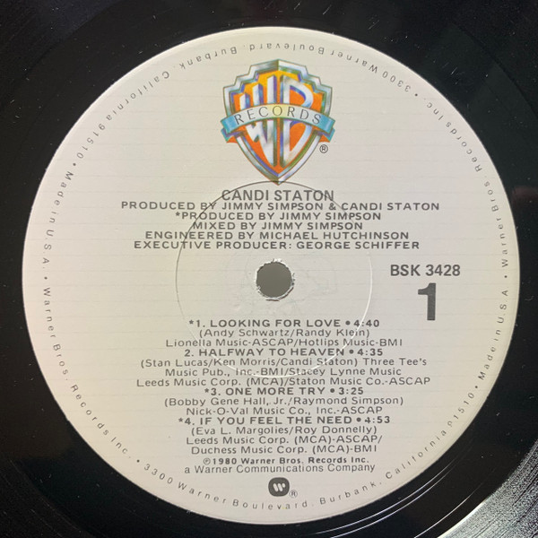 Candi Staton - Candi Staton | Warner Bros. Records (BSK 3428) - 3