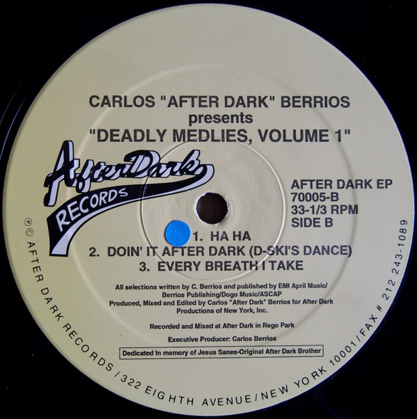 Carlos "After Dark" Berrios - Deadly Medlies Volume 1 | After Dark Records (AD-70005) - 2