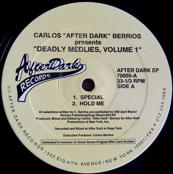 Carlos "After Dark" Berrios - Deadly Medlies Volume 1 | After Dark Records (AD-70005) - main