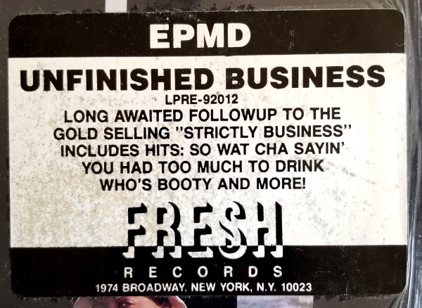 EPMD - Unfinished Business | Fresh Records (LPRE-92012) - 6