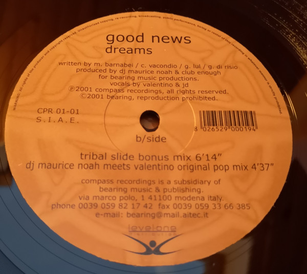 Good News - Dreams | Compass Recordings (CPR 01-01) - 4 Good News - Dreams | Compass Recordings (CPR 01-01) - 4