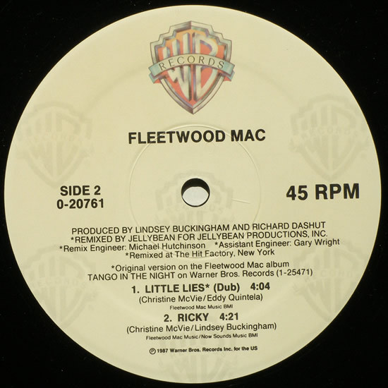 Fleetwood Mac - Little Lies | Warner Bros. Records (0-20761) - 2