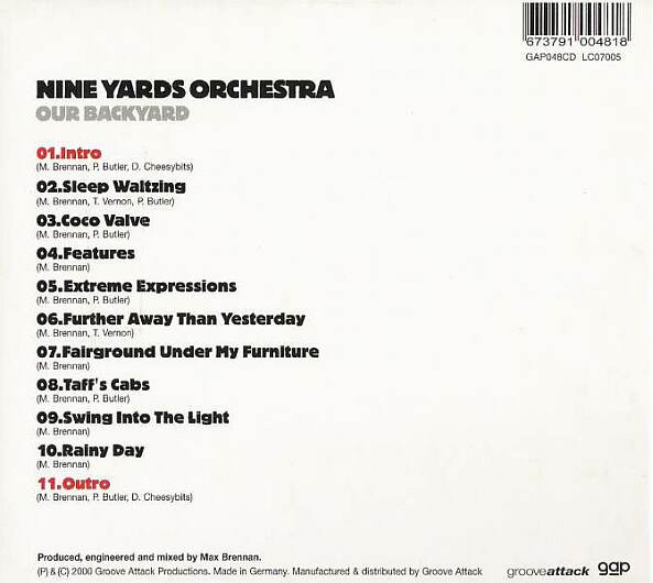 Nine Yards Orchestra - Our Backyard | Groove Attack Productions (GAP048CD) - 2 Nine Yards Orchestra - Our Backyard | Groove Attack Productions (GAP048CD) - 2