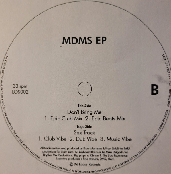 MDMS - The MDMS E.P. | Loose Records (LOS002) - 3 MDMS - The MDMS E.P. | Loose Records (LOS002) - 3