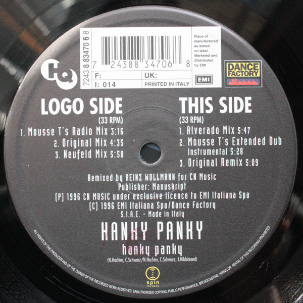 Hanky Panky - Hanky Panky | Dance Factory (8 83470 6)
