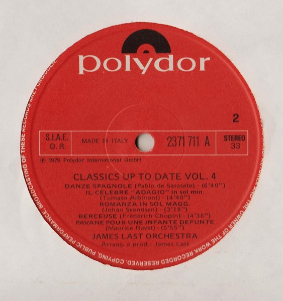 James Last Orchestra - Classics Up To Date Vol. 4 | Polydor (2371 711 A) - 4 James Last Orchestra - Classics Up To Date Vol. 4 | Polydor (2371 711 A) - 4