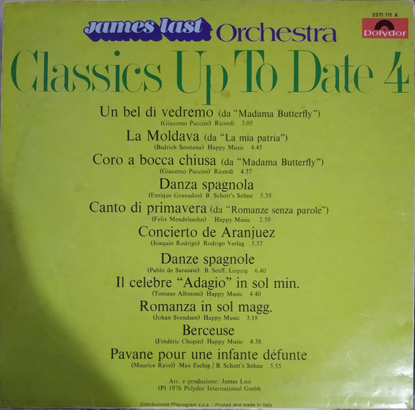James Last Orchestra - Classics Up To Date Vol. 4 | Polydor (2371 711 A) - 2 James Last Orchestra - Classics Up To Date Vol. 4 | Polydor (2371 711 A) - 2