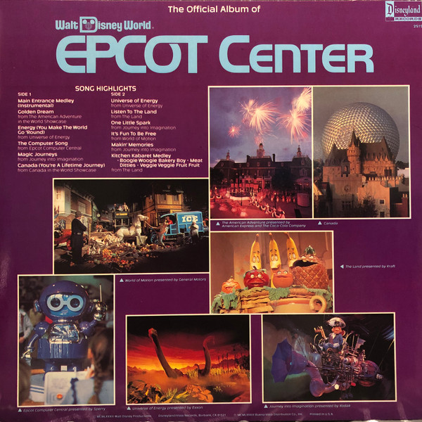 Various - The Official Album Of Walt Disney World Epcot Center | Disneyland (2519) - 2 Various - The Official Album Of Walt Disney World Epcot Center | Disneyland (2519) - 2