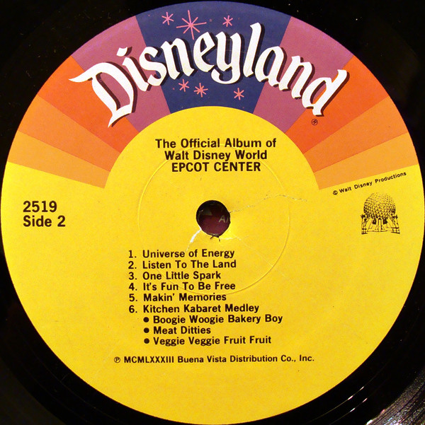 Various - The Official Album Of Walt Disney World Epcot Center | Disneyland (2519) - 4 Various - The Official Album Of Walt Disney World Epcot Center | Disneyland (2519) - 4