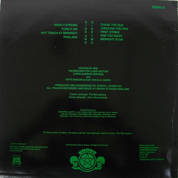 Chateaux - Highly Strung | Ebony Records (EBON 31) - 2 Chateaux - Highly Strung | Ebony Records (EBON 31) - 2