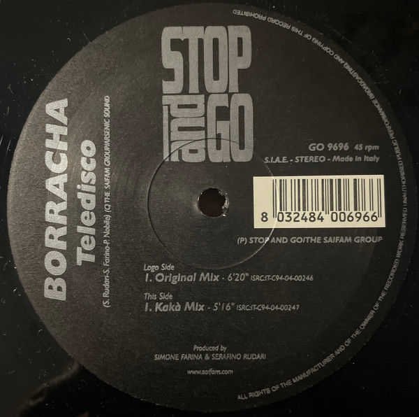 Borracha - Teledisco | Stop And Go (GO 9696)