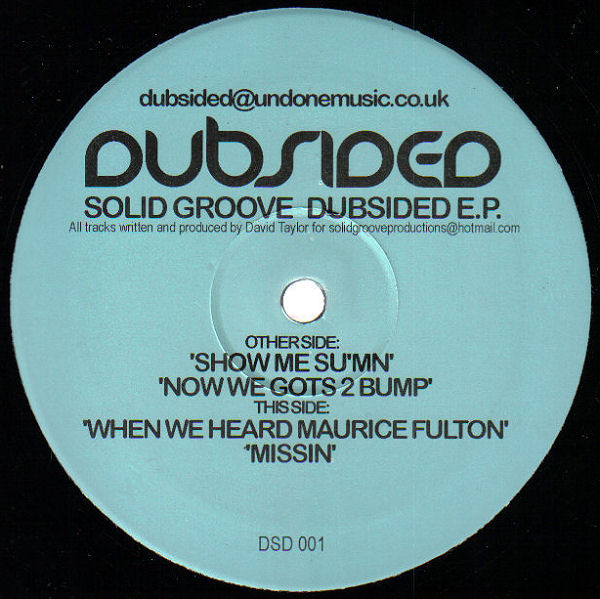 Solid Groove - Solid Groove Dubsided E.P. | Dubsided (DSD 001) - main