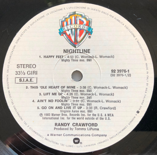 Randy Crawford - Nightline | Warner Bros. Records (92-3976-1) - 4
